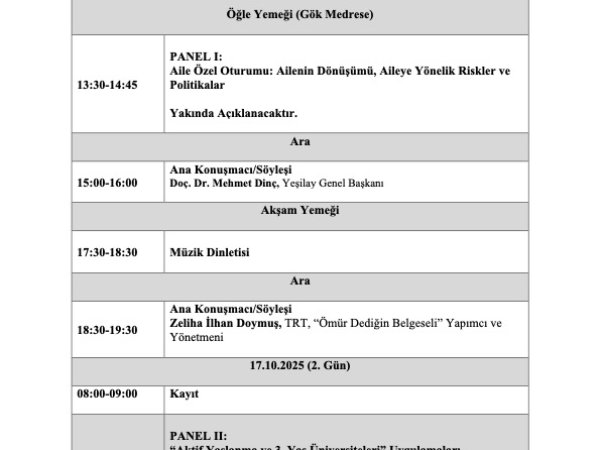 KONGRE PROGRAMI
